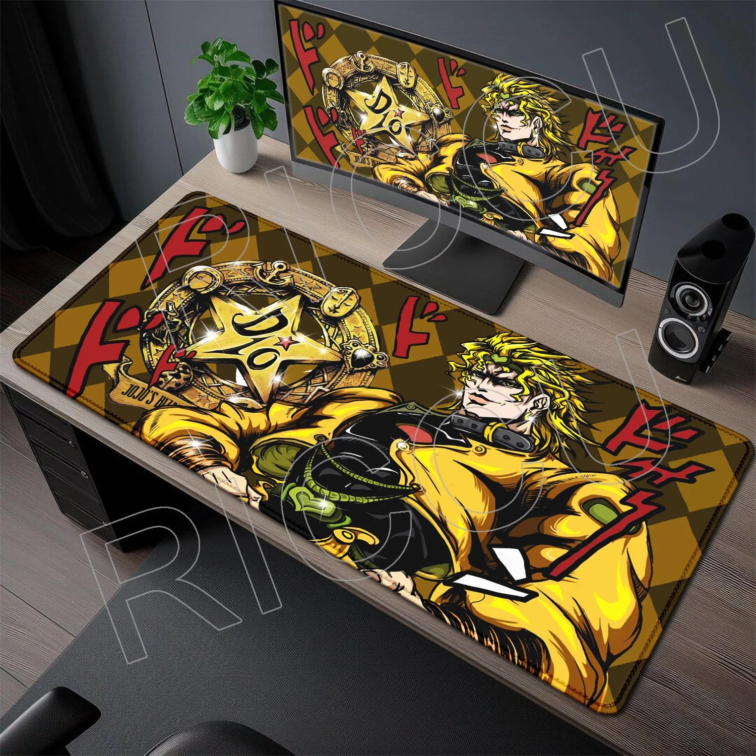 XXL Anime Mouse Pad JOJO Bizarre Adventure Gamer Keyboard protective Pad Non-slip Mousepad Gaming PC Accessories Expand Desk Mat