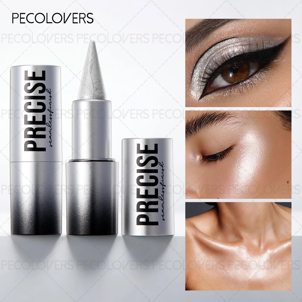 12PCS/SET Sharp Headed Eyeshadow Glitter High Pigmented Eyeshadow Sticks Waterproof Lasting Colorful Shimmer Eyeshadow Makeup