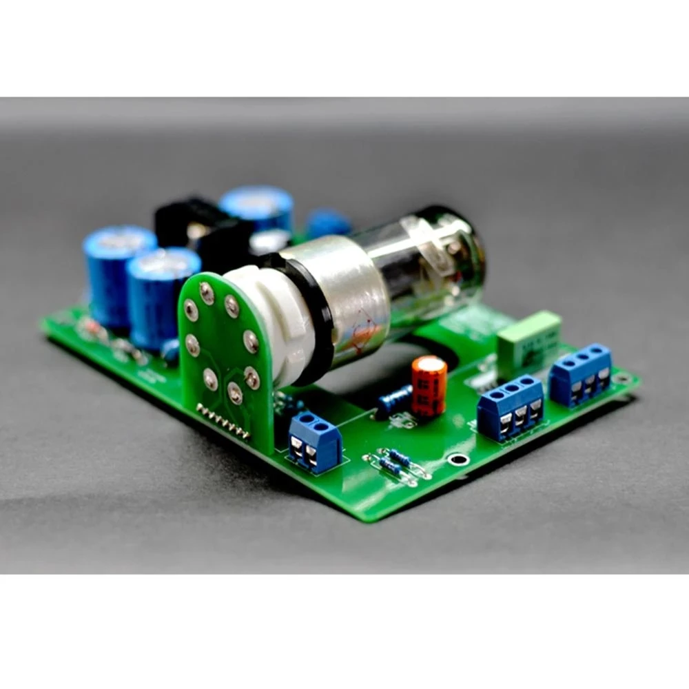 Adapted for 6N8P (6H8C 6SN7) Best Sound Single Tube Horizontal Version of the tube Valve Pre-amp Tube PreAmplifier Board DIY