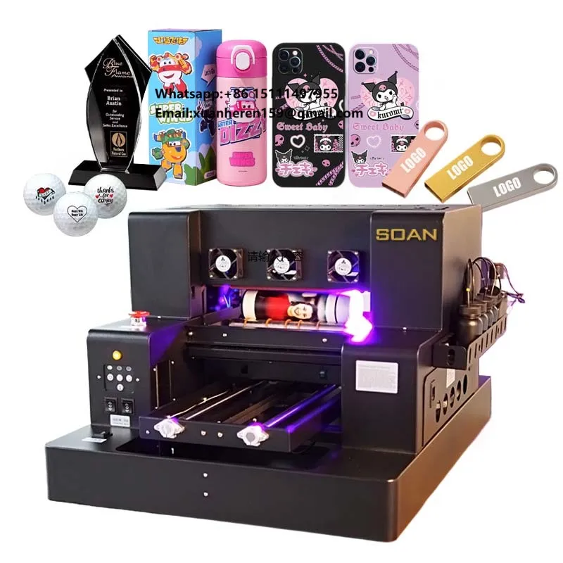 

Low Cost Multifunction A4 UV Printer Flatbed Tumbler Phone Case Printing Machine for Acrylic Crafts Pen Golf Balls