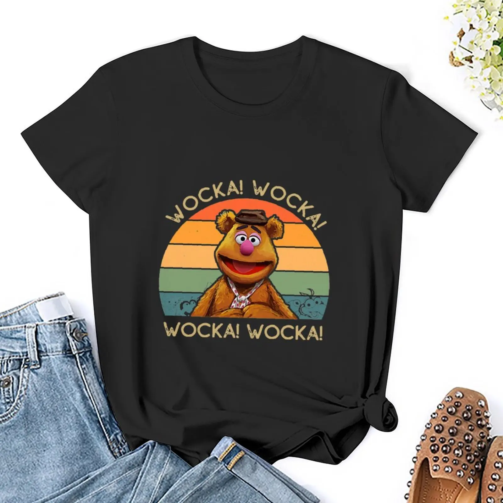 Fozzie Wocka Beer Vintage Shirt T-Shirt Tops Zomer Top Oversized T-Shirts Voor Vrouwen