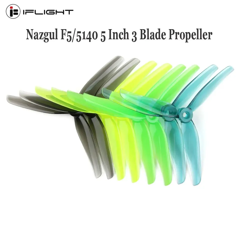 6pairs IFlight Nazgul F5 / 5140 5 Inch 3 Blade / Tri-blade Propeller Compatible XING-E 2207 Motor for RC FPV Racing Drone Part