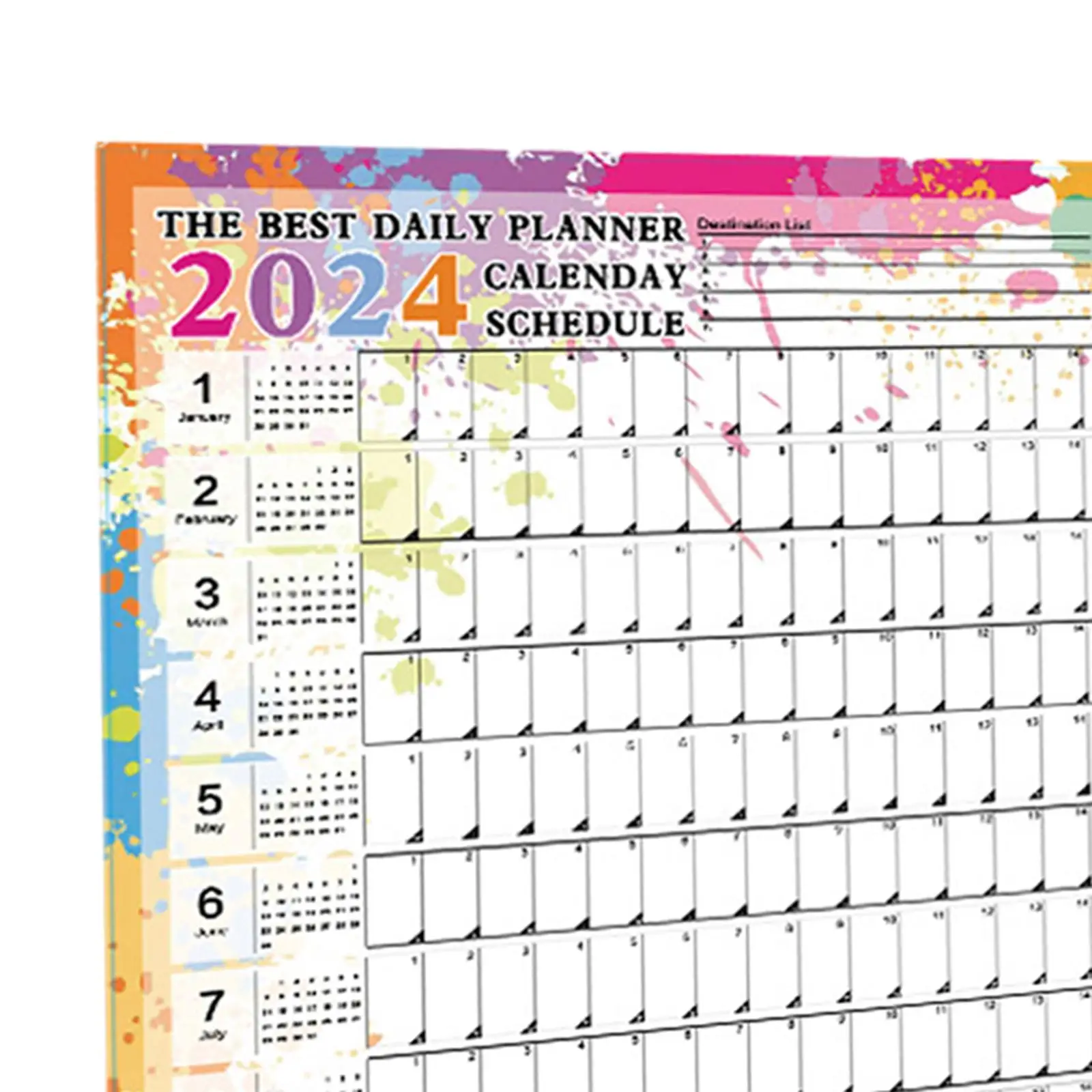 Yearly Wall Planner 2024 Large Memo Board for Home And Office Organization