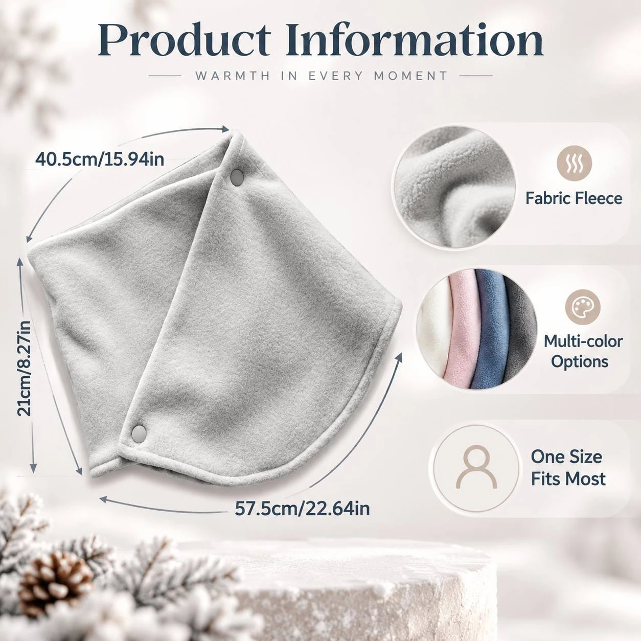 New Polar Fleece Neck Tube for Women Scarves Winter Warm Fake Collar Scarf Plush Bib Snood Female Windproof Wrap Neck Protection