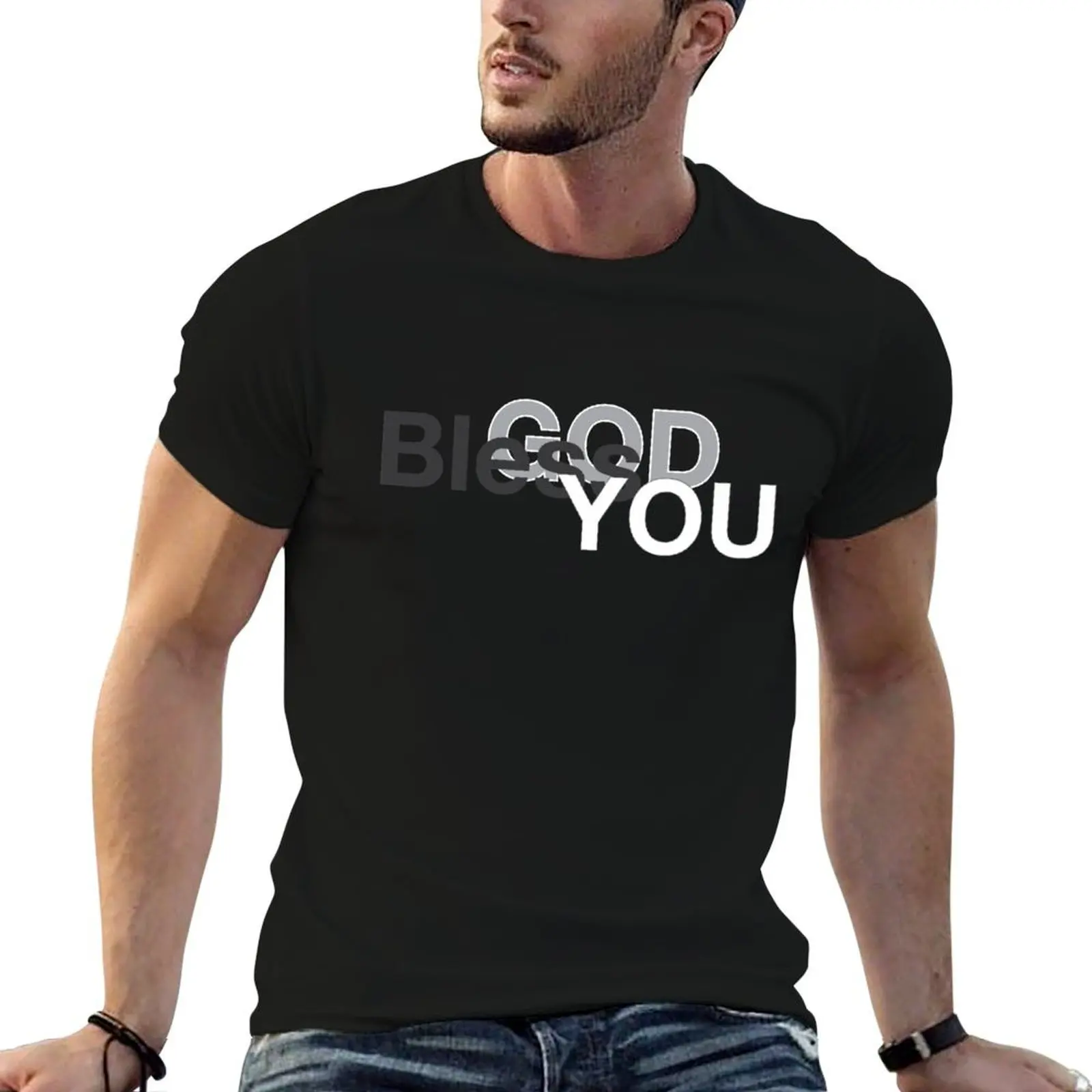 God Bless You T-Shirt shirts graphic plain animal prinfor boys blue archive men tshirt