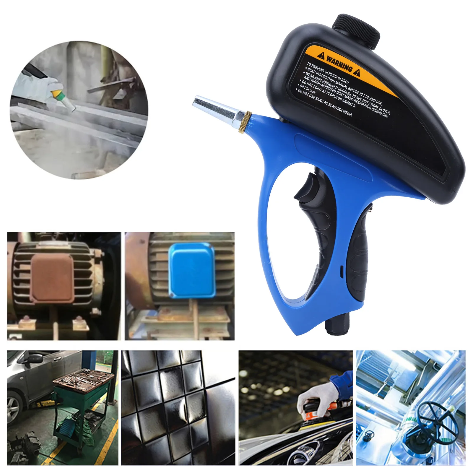 Sand Blaster Small Nozzle Pneumatic Sandblasting Gun Glass Anti Rust Sandblasting