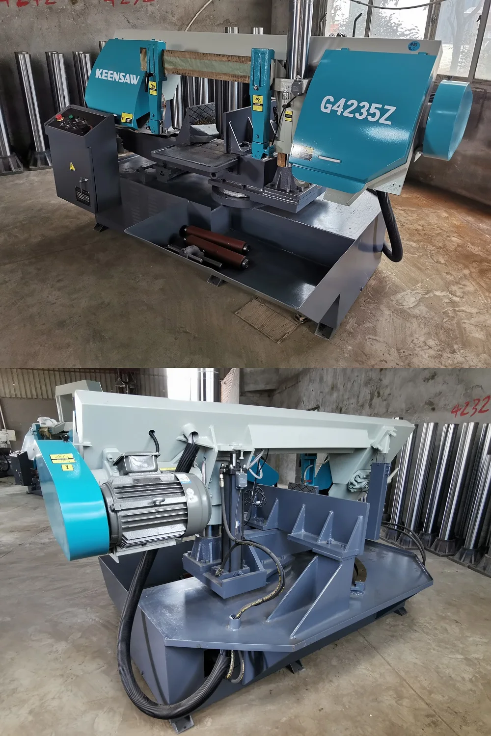 Serra de fita horizontal com 45 graus Rotary Band Saw, ângulo de corte Hine, G4235/Z, qualidade CE CHINA, fábrica