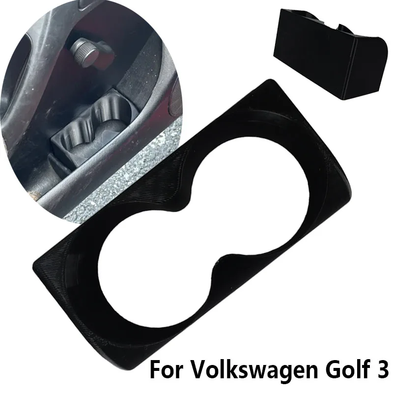 For Volkswagen Golf 3 ABS Center Console Armrest Box With Cup Holder Storage Car Interior Organizer Accessory Black