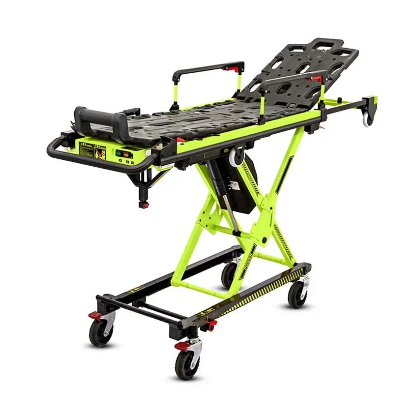 Electric Medical Ambulance Automatic Loading Stretcher Bed for Safety Emergency Patient Transport Stretcher Trolley Adjustable H