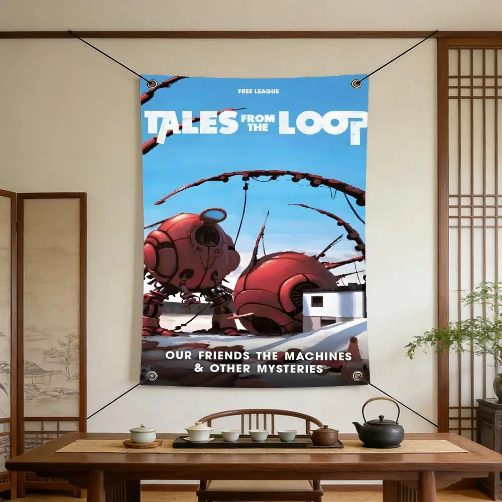 TV T-Tales f-from t-the L-Loop Flags Warm Home Flag 4 Grommets Wrinkle Free Indoor Outdoor