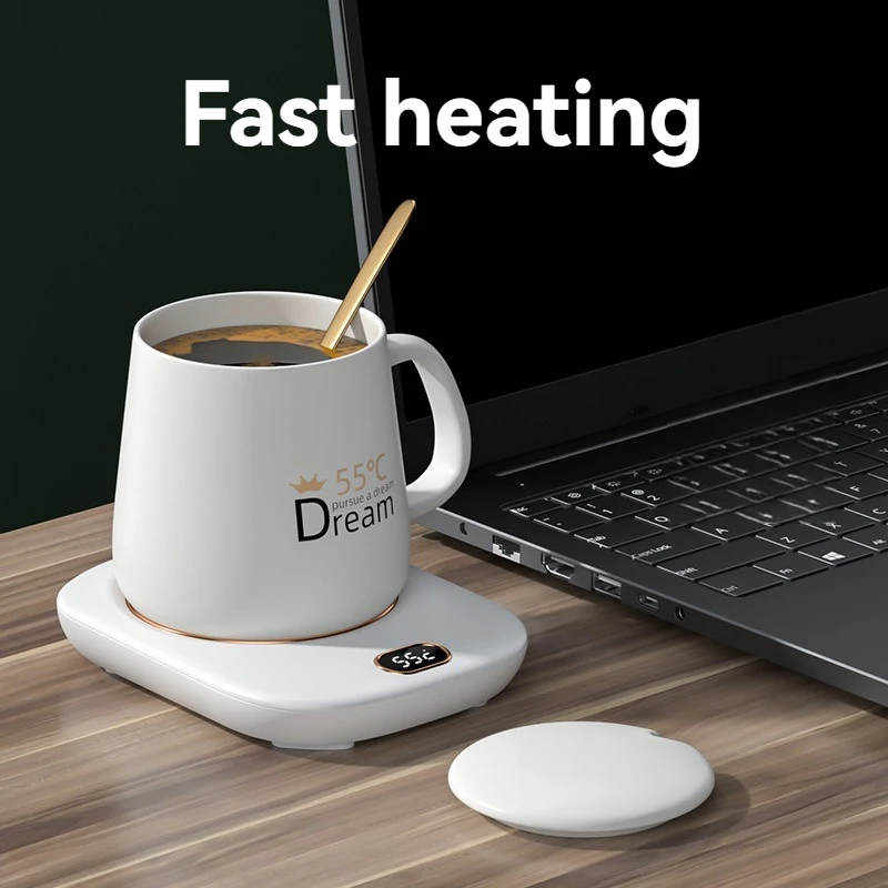 Smart Heating Pad USB Charging Three Model Levels Cup Warmer 55°C Constant Temperature Heated Cup Mat with Digital Display touch