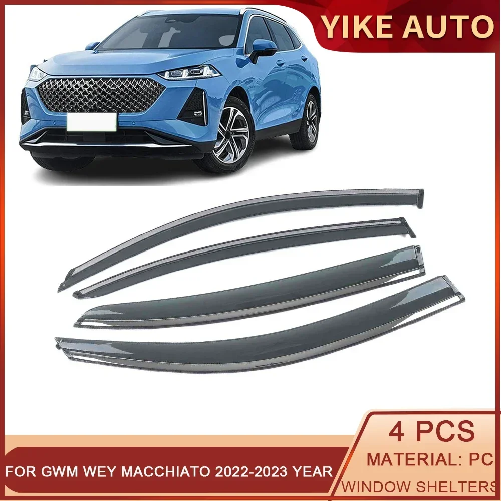 

For GWM WEY Macchiato 2022-2023 Car Window Sun Rain Shade Visors Shield Shelter Protector Cover Sticker Exterior Accessories