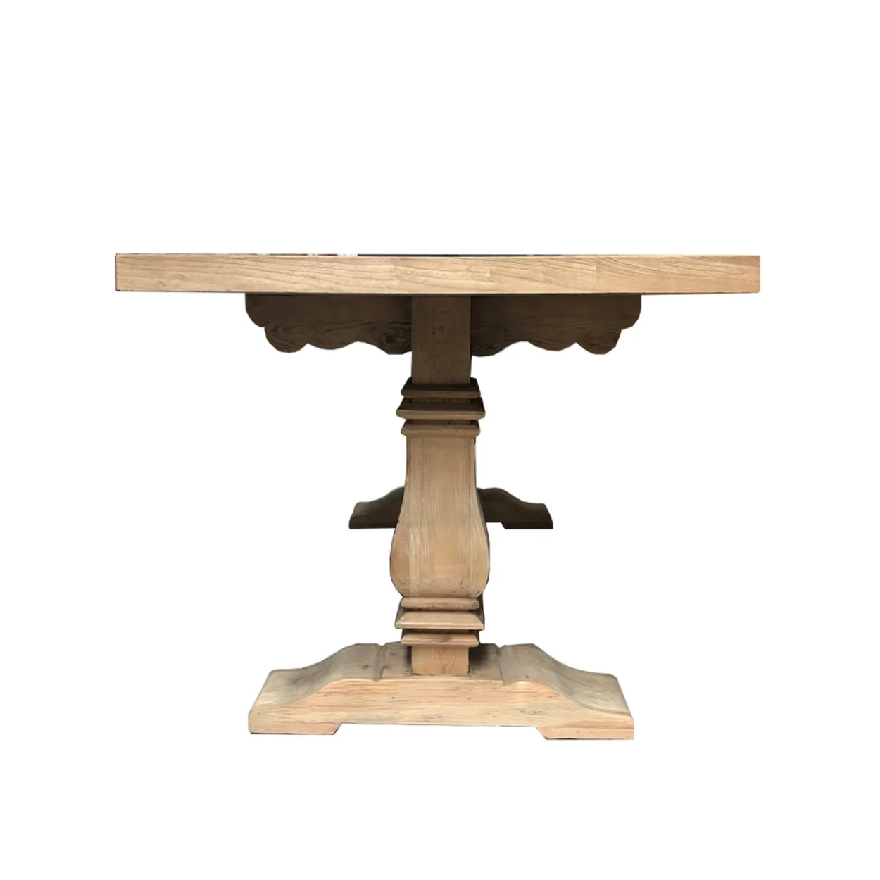 # New Style Household 8 Seater Solid Wood Trestle Legs Wedding Dining Tables Banquet Decor