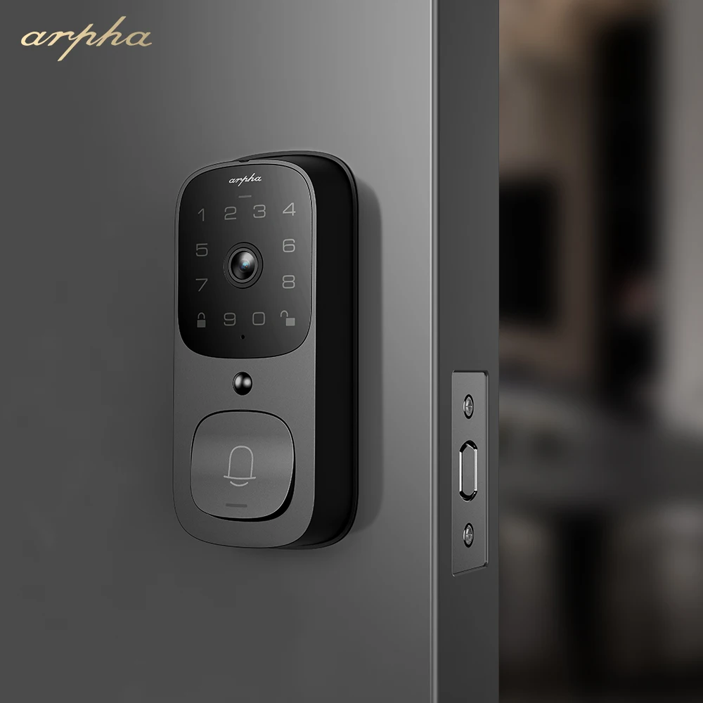 Imagem -02 - Segurança Deadbolt Smart Lock em Campainha Câmera Two-way Talk com Tuya App Arpha-al501