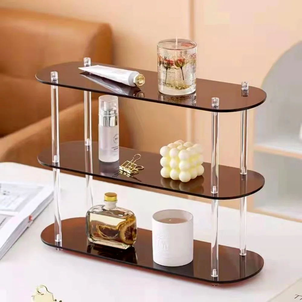 

Acrylic Bathroom Storage Perfume Shelf Desktop Water Cup Multi Layer Luxury Cosmetics Cup Aromatherapy Display Rack Storage Rack