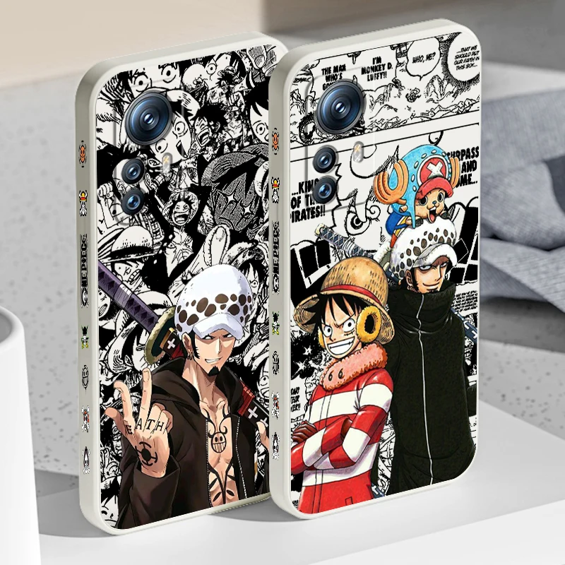 Art One Piece Luffy Sanji Liquid Left Rope For Xiaomi Mi 14 13T 13 12T 12 11T 11i 11 A3 10T 10 9 Pro Lite Ultra 5G TPU