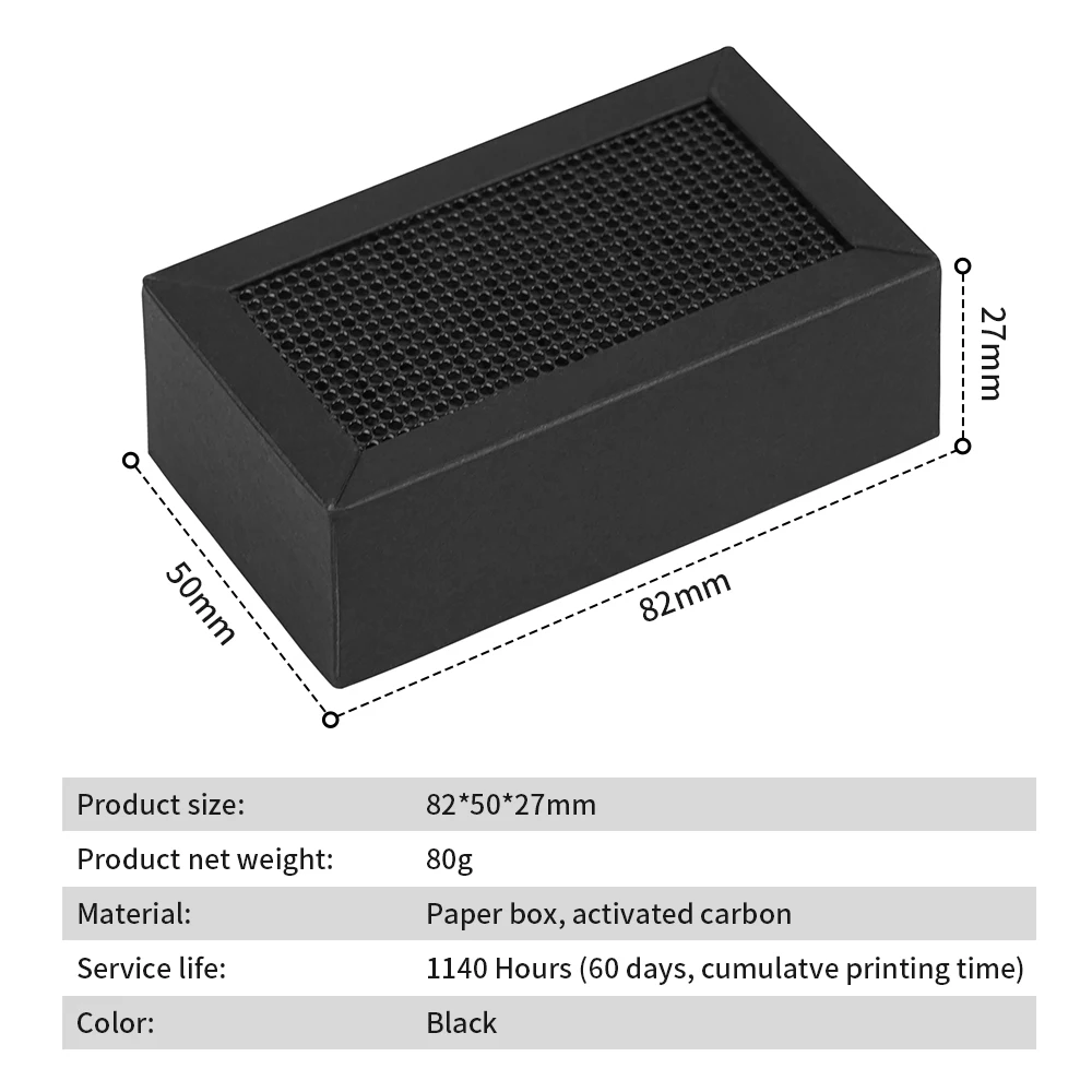 1/2/5 Stuks Voor Bambu Lab P1 X1 Actieve Kool Filter Luchtreiniger Filter Vervanging Voor Bambu Lab X1 X1C P1P P1S 3D Printer Par