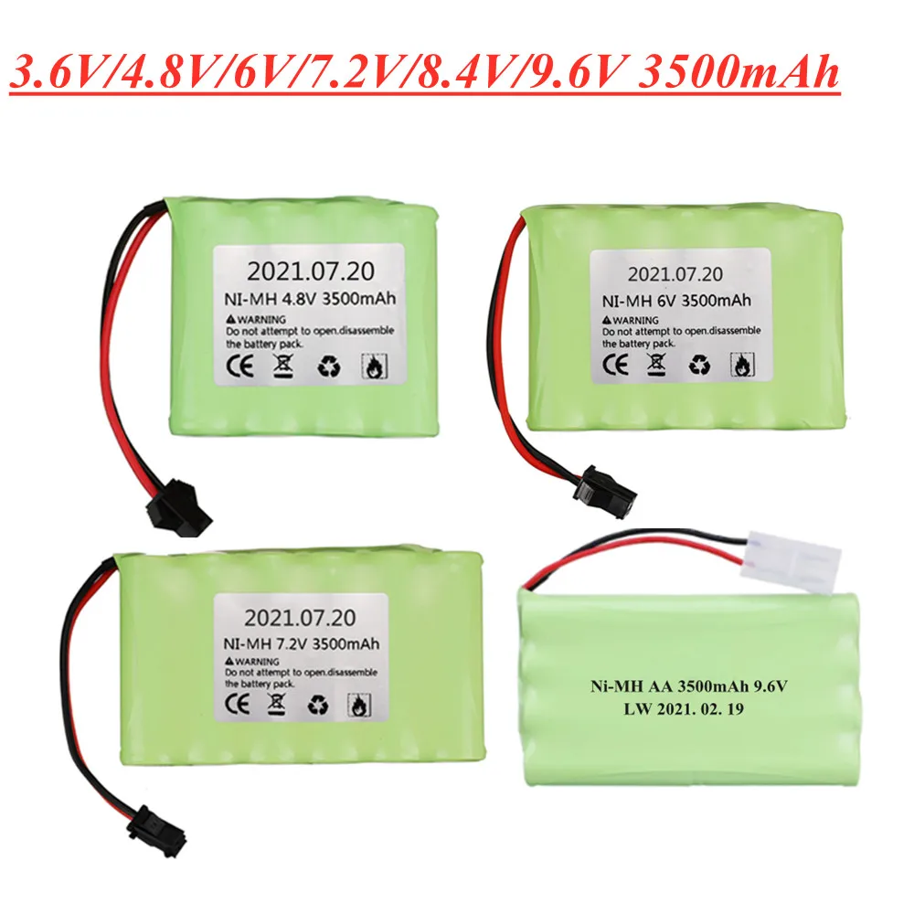 3.6V/4.8V/6V/7.2V/8.4V/9.6V 3500mah NI-MH AA 3000mah akumulator do zabawek zdalnie sterowanych samochód elektryczny Volt SM Plug