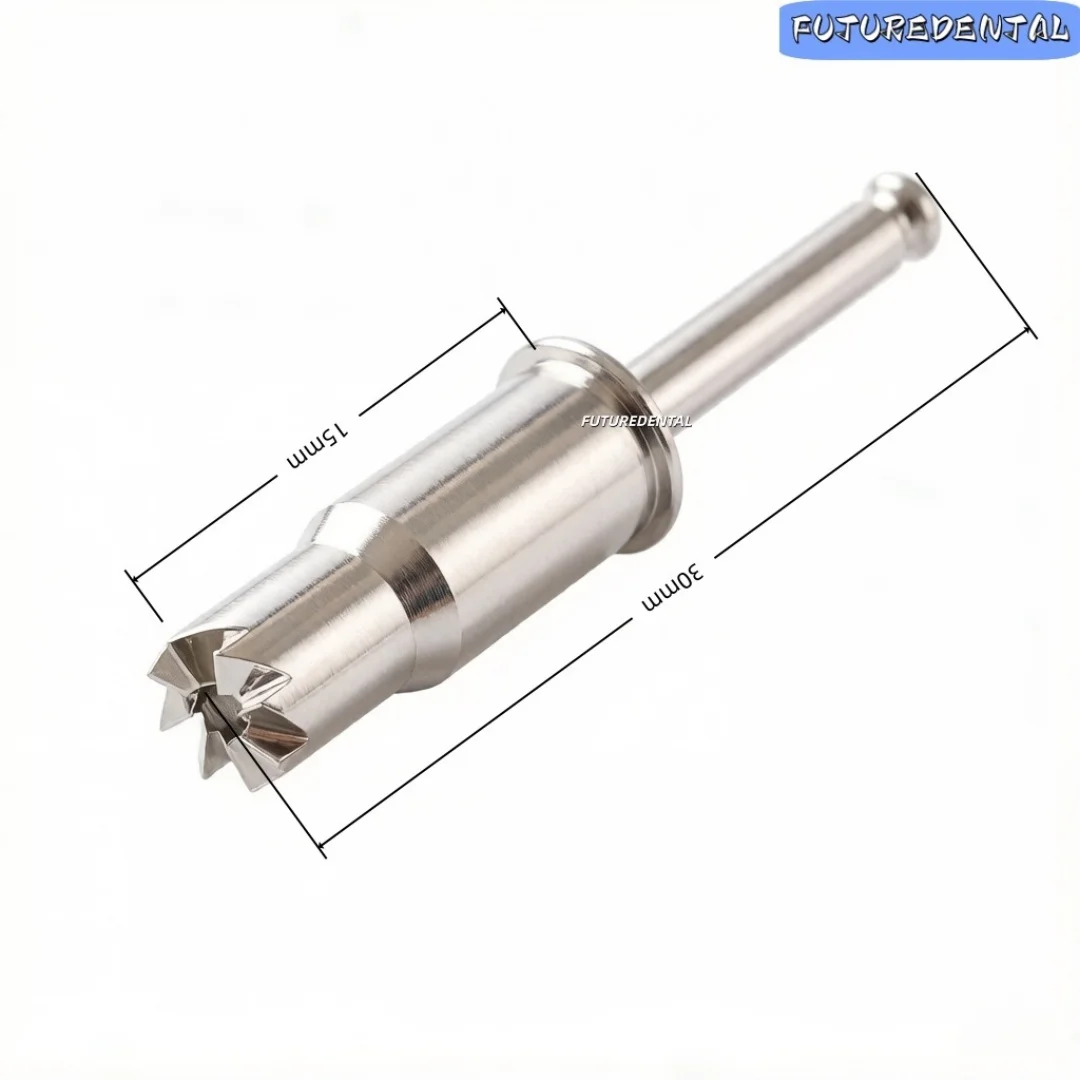 Alveolar Ridge Flat Drill 15mm Head 30mm Length for Dental Implant Surgery Precision Bone Leveling Bur