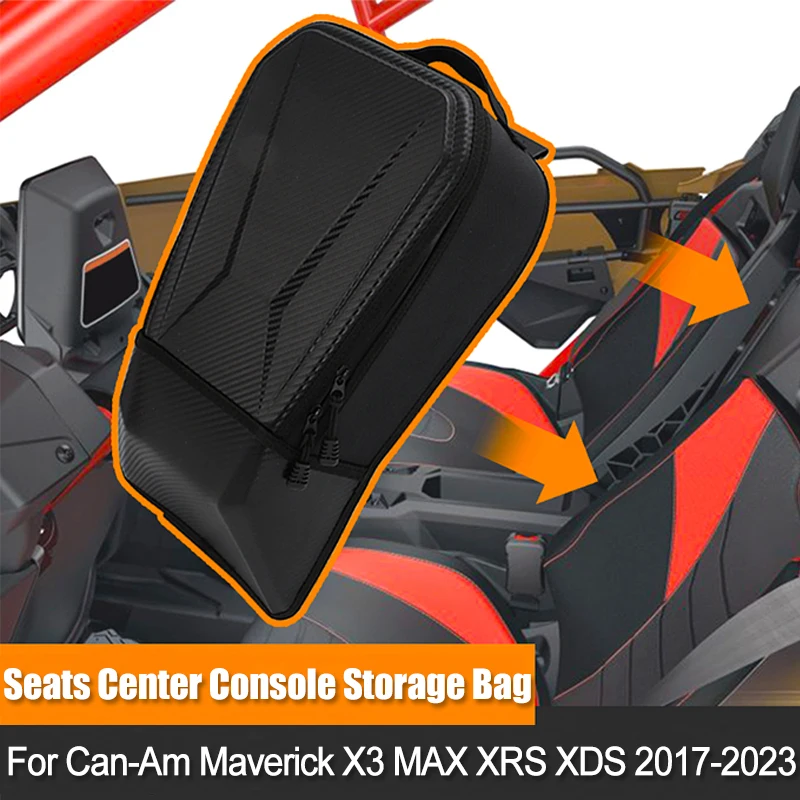 Maverick X3 Upgraded Storage Bag for Can Am Maverick X3 XRS XDS Turbo R Max Seats Center Shoulder Console Storage Cargo Bag