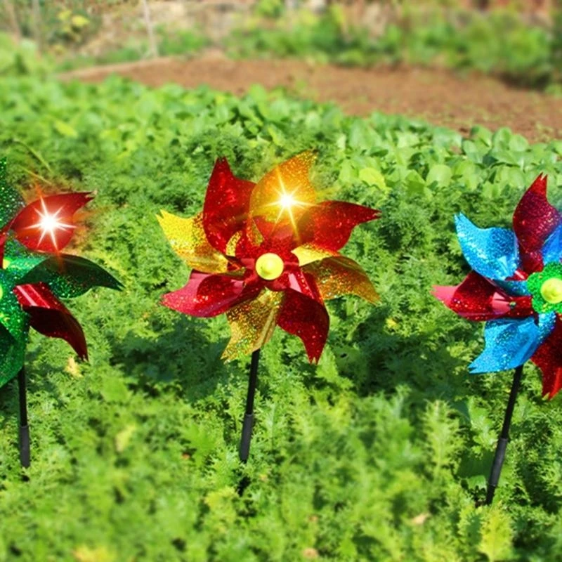 Bird Repellents Wind Spinner 6pcs Decorative Ornament Crafts Party Decoration for Garden Yard Lawn Decoration Crafts C5AD