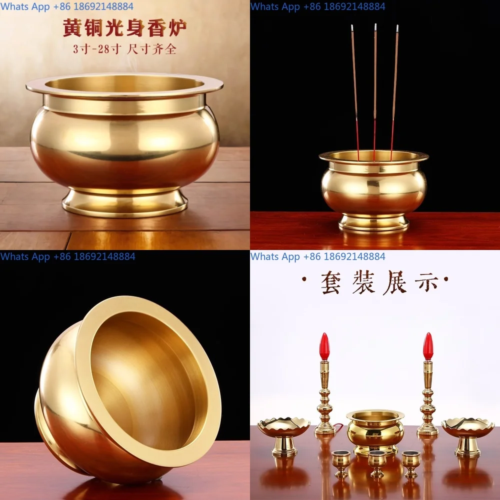 

Brass Incense Burner for Home Indoor Use Ideal for Worship Burning and Inserting Incense Sticks Suitable for Buddhist Altars