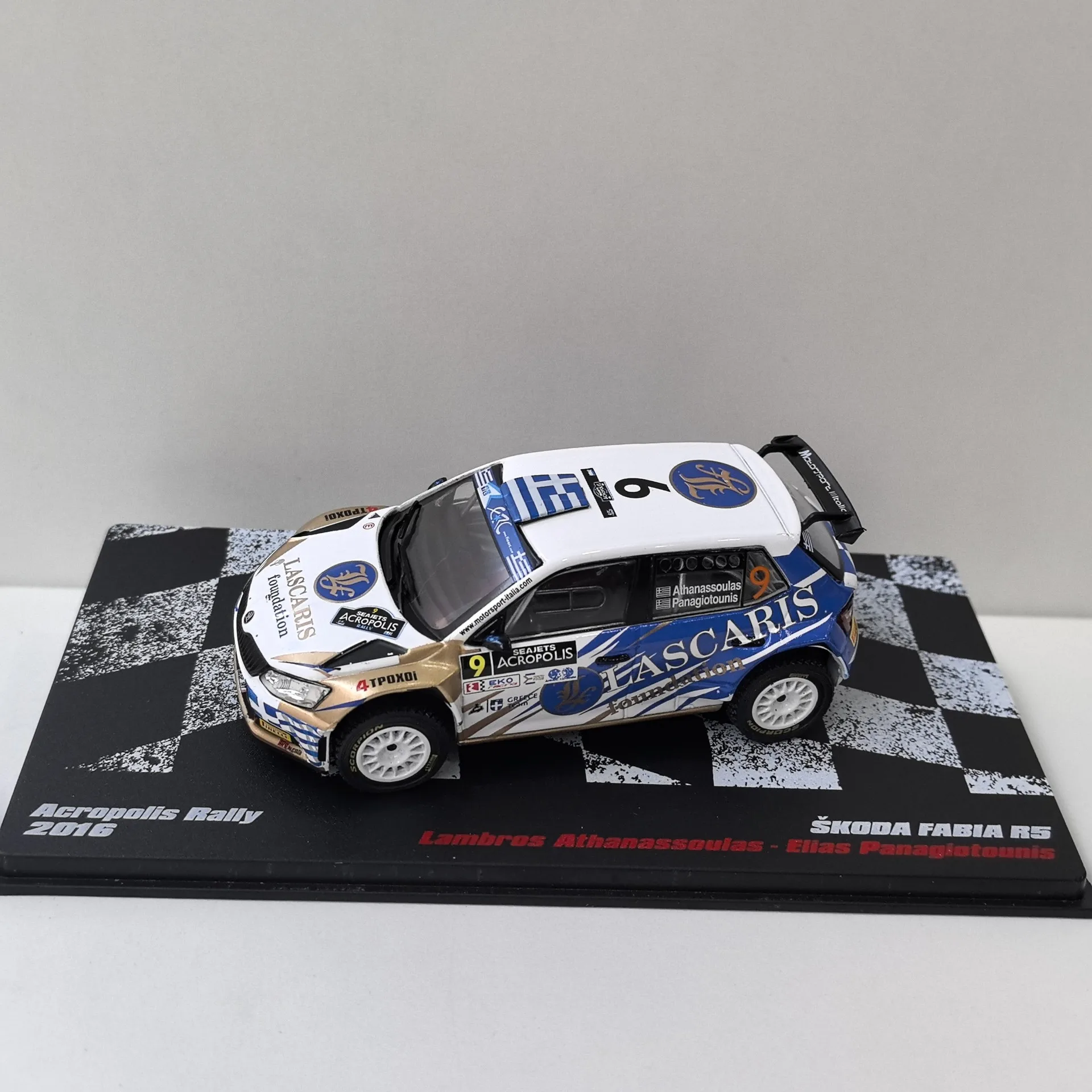 Flaws Diecast DEA 1/43 Scale SKODA FABIA R5 #6 2016 Skoda Racing Alloy Car Model Collectible Toy Gift Souvenir Display Ornament