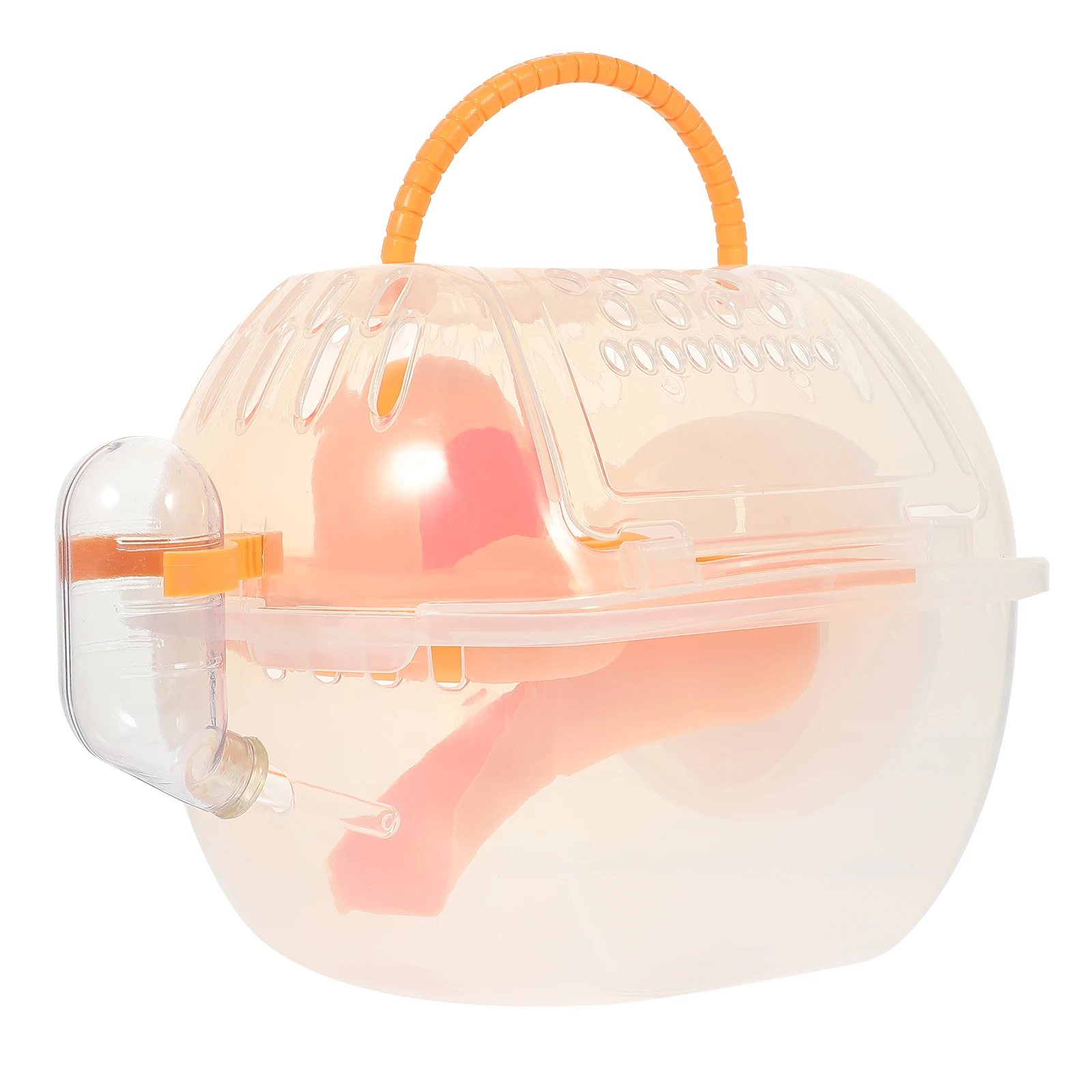 

Hamster Cage Small Anti Portable Carrier Orange Pp Animal Transport Travel Pet Hamster Travel Cage Plastic Box