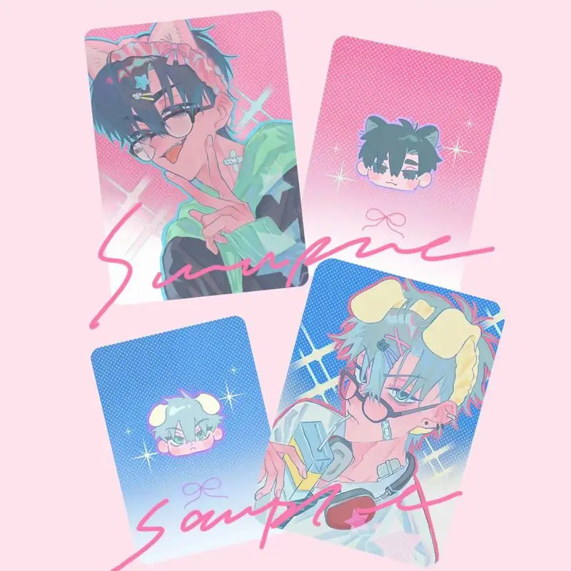 Marcapáginas de tarjetas Kawaii de 3 pulgadas, libro con Clip, colección de tarjetas de marca de paginación, artículos de Anime, regalo de la serie