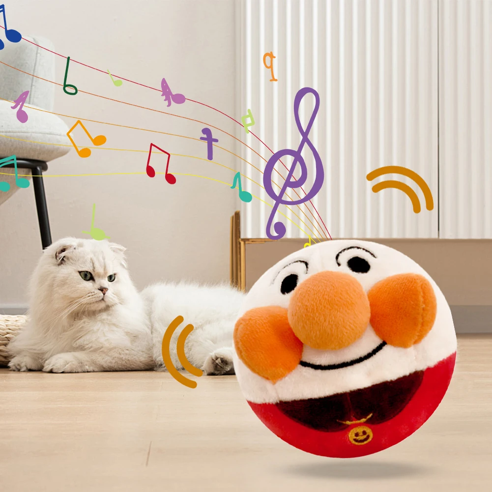 Electronic Pet Dog Toy Music Vibration Bouncing Jump Ball Toys Singing Talking Interactive Plush Doll Gifts for Dogs and Cats