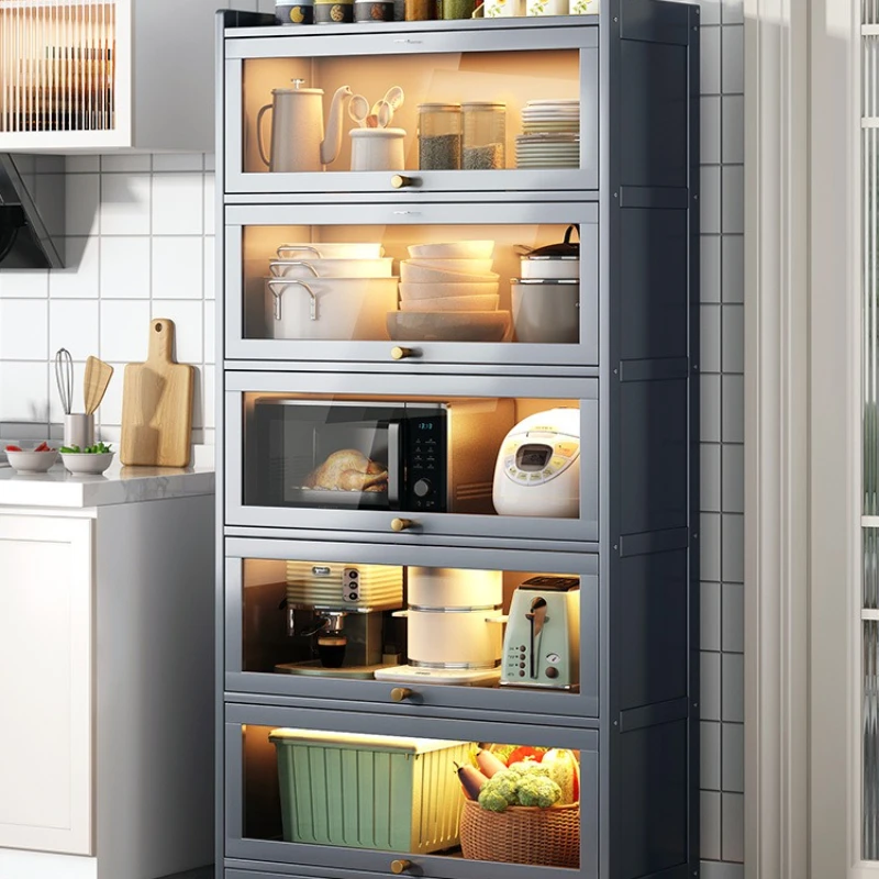 

Kitchen multi-functional dining side dust cabinet floor storage household