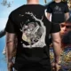 Black Myth Wukong Print Cotton T-shirt Wukong Game Monster Group Image Pattern Men's Short-sleeved Shirt Monkey King Tshirt Tops