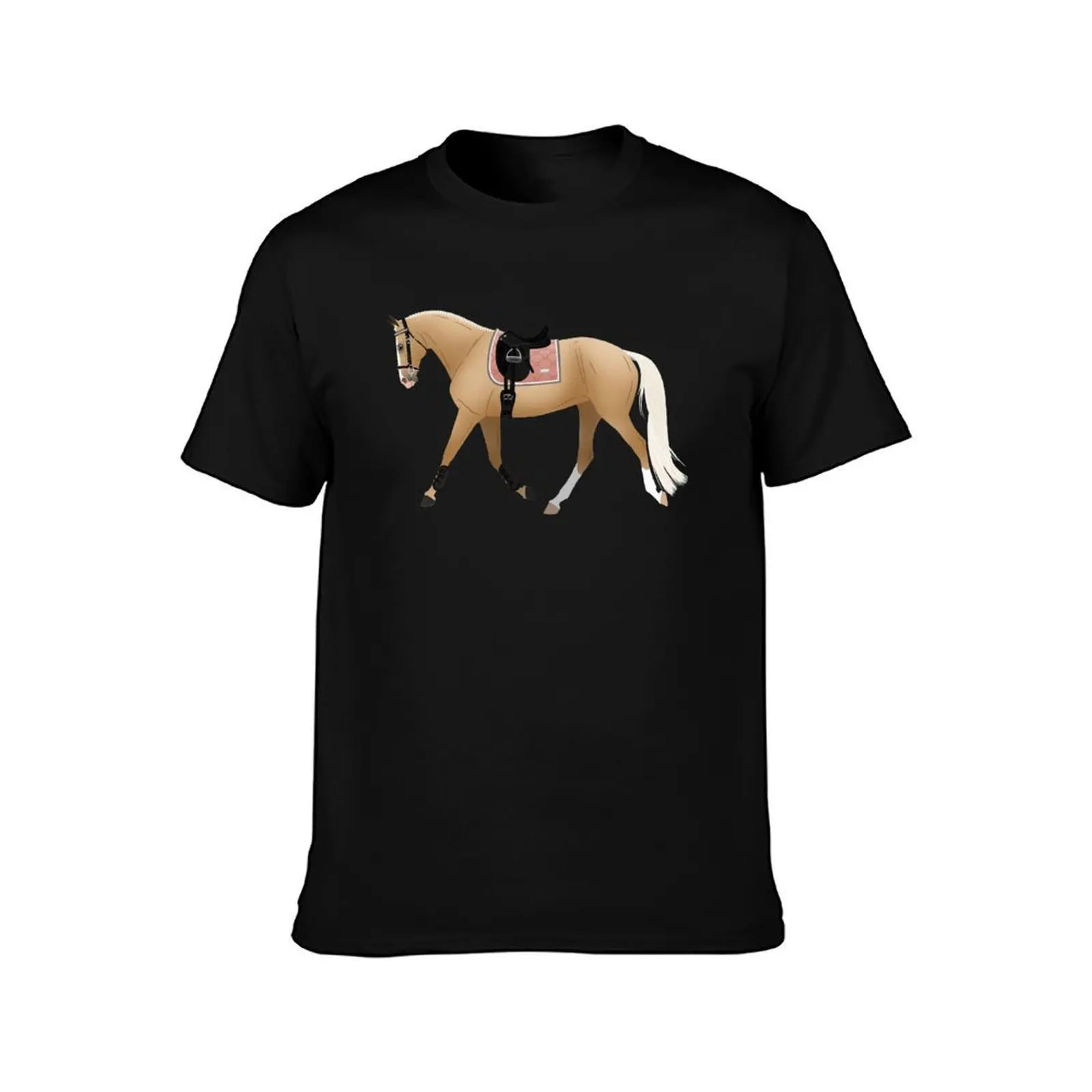 Palomino Dressage Horse - Equine Rampaige T-Shirt Anti-Fade Casual Tee Shirt T-Shirt
