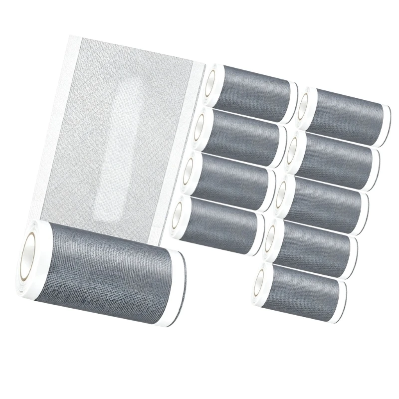 63HA Plastic Screen Repair Tape Roll, Window Screen Tape 10 x 5 m, Cut to Size Home Repair Tape for Screen Openings, Entry