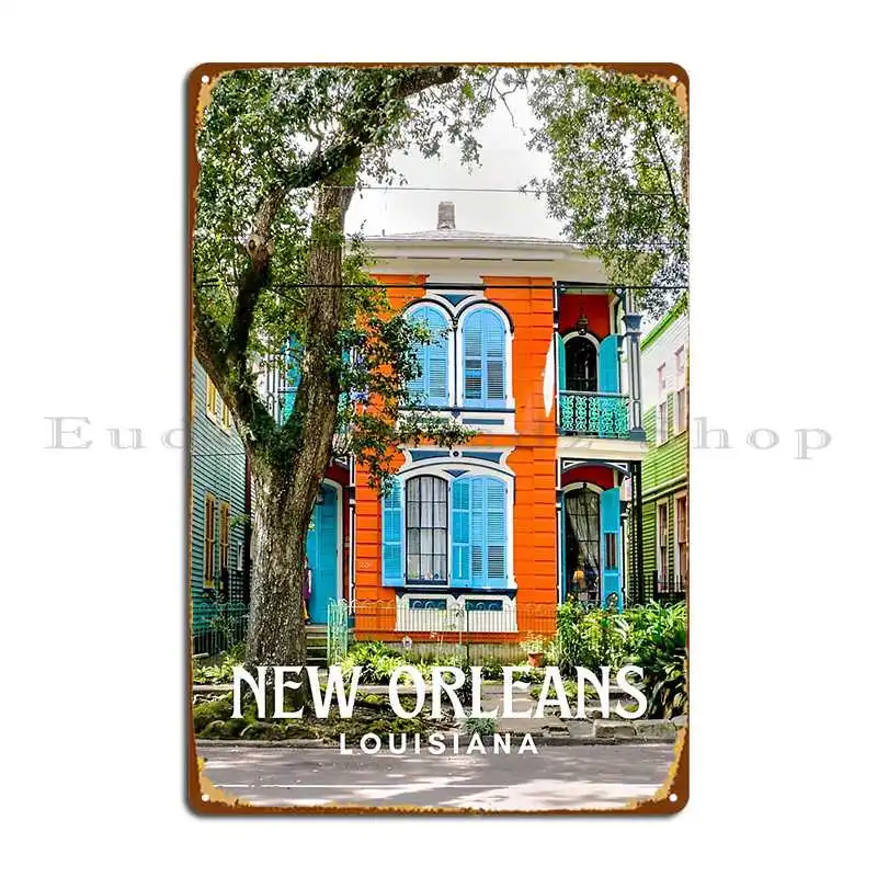 New Orleans Louisiana Metal Sign Design Wall Mural Decoration Create Decoration Tin Sign Poster