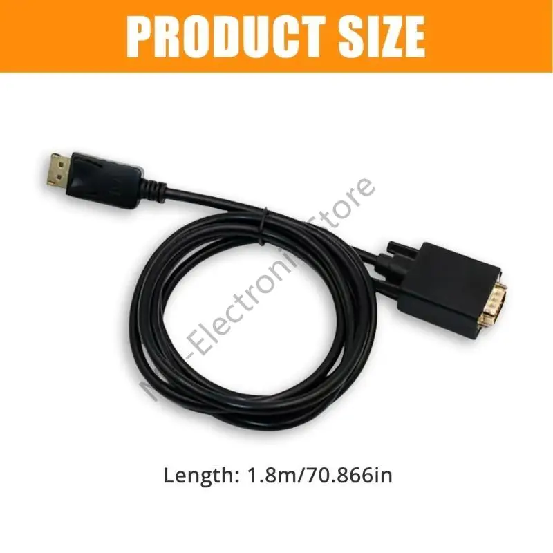 R2LF VGA ke DisplayPort Cable 1080p Computer VGA Untuk DisplayPort Monitor Adaptor Proyektor Pria Monitor untuk Monitor