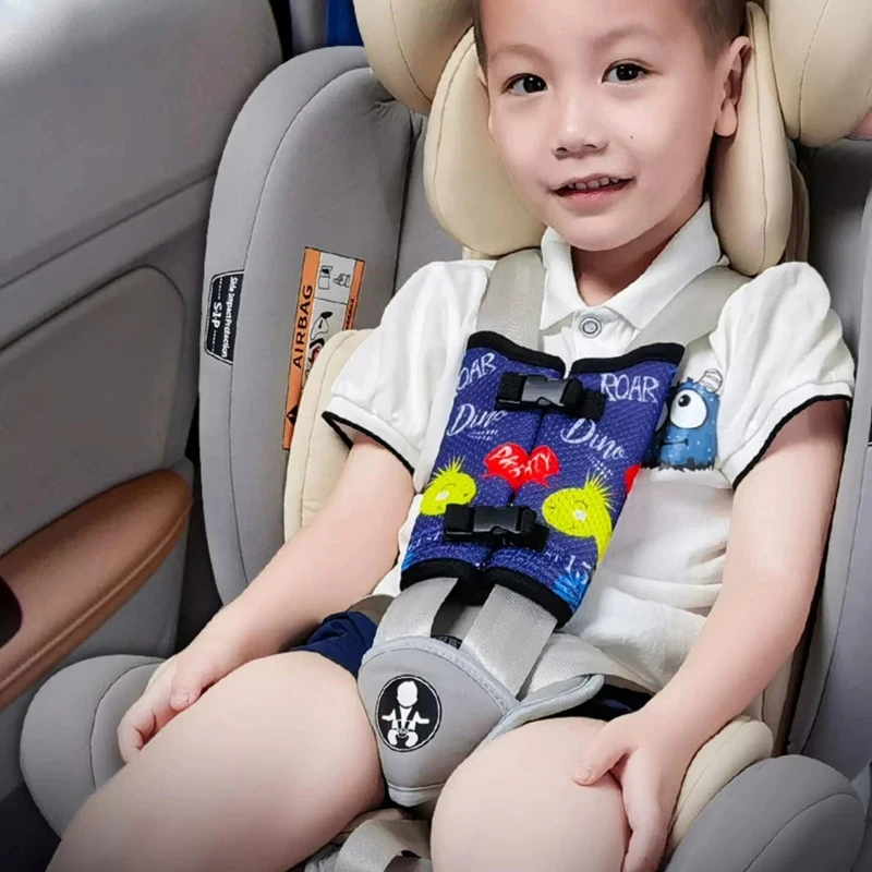 Car Child Safety Seat Anti Release Shoulder Protection Car Baby Safety Belt Anti Slip Fixing Pad Cartoon Seat Belt Accessories