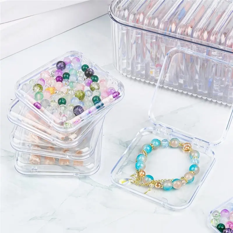 AA20-Press On For Nail Organizer With 12Pcs Clear Storage Box, Double-Sided Tapes Included For Nail Art Display Classification
