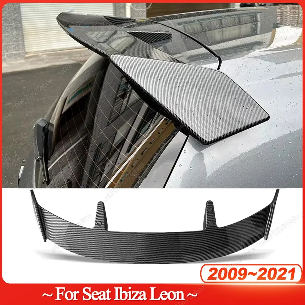 Rear Roof Spoiler Cap Rear Trunk Roof Lip Spoiler Wing Car Rear Lip Cover For Seat Ibiza Leon 2009-2021 Hatchback Bodykit Tuning