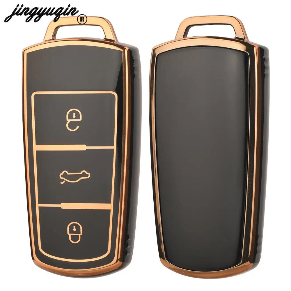 jingyuqin TPU Car Key Case Cover for VW/Volkswagen CC Passat B6 B7 Passat 3C CC Maogotan R36 B5 B7L Protector Auto Accessories