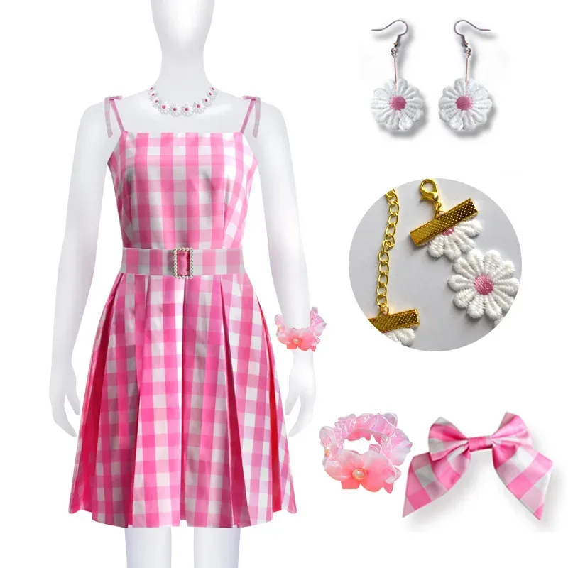 

2025 год, хит продаж, фильм Барби Кен, полный комплект, розовый комбинезон, рубашка, брюки, унисекс, для взрослых и детей, вечеринка на Хэллоуин, косплей, костюм для выступлений D