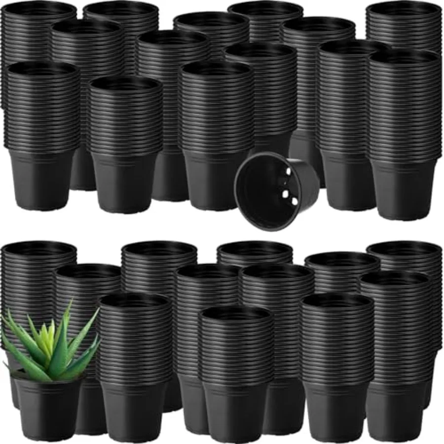 

100 Pcs Plastic Plants Nursery Pots - Seed Startg and Seedlg Planters With Draage Holes for door Outdoor Flower Transplantg