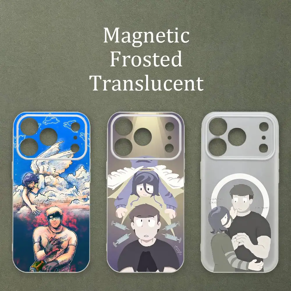 

C-Clinical T-Trial AngeLee Magnetic Matte Semi Clear Soft Case For MagSafe Shell iPhone 11 15 17 16 12 14 13 Pro Max