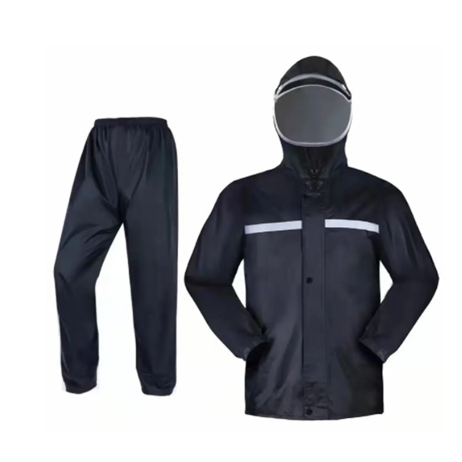 Raincoat and Rainpants Suit Full Body Rainstorm Prevention Electric Bicycle Motorcycle Takeaway Riding Reflective Split Raincoat