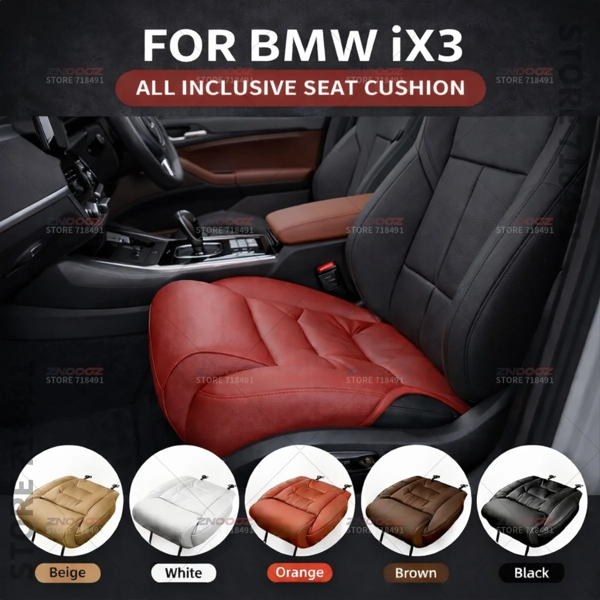 

For BMW iX3 Car Seat Leg Support Extension Seat Cover Memory Foam Extender Cushion Interior Accessories