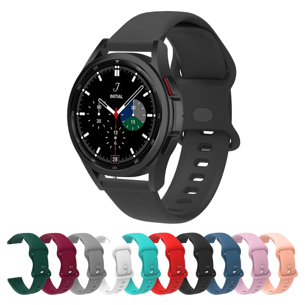 

Watchband For Samsung Galaxy Watch 4 Classic 42mm 46mm/Watch4 40MM 44mm Strap 20mm Sport Silicone Replacement Wristband Bracelet