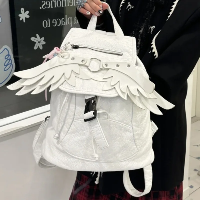

Y2K Wing Mochila Creative High Capacity Mochilas Mujer 2025 Sweet Cool Backpack Bag High Street Original Bolsa Feminina