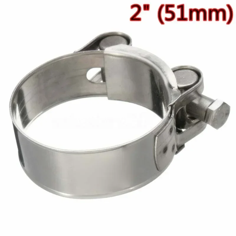 2In 51mm 593935 Motorcycle Universal Stainless Steel Exhaust Pipe Clamp Exhaust Clamp Clip Calipers Exhaust Clamp Kit