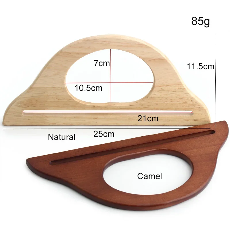 Carved Solid Wood Handles for Handmade Bags Repair Bag Hanger Purse Laser Cut Wood Handle for Making Bags Accessories