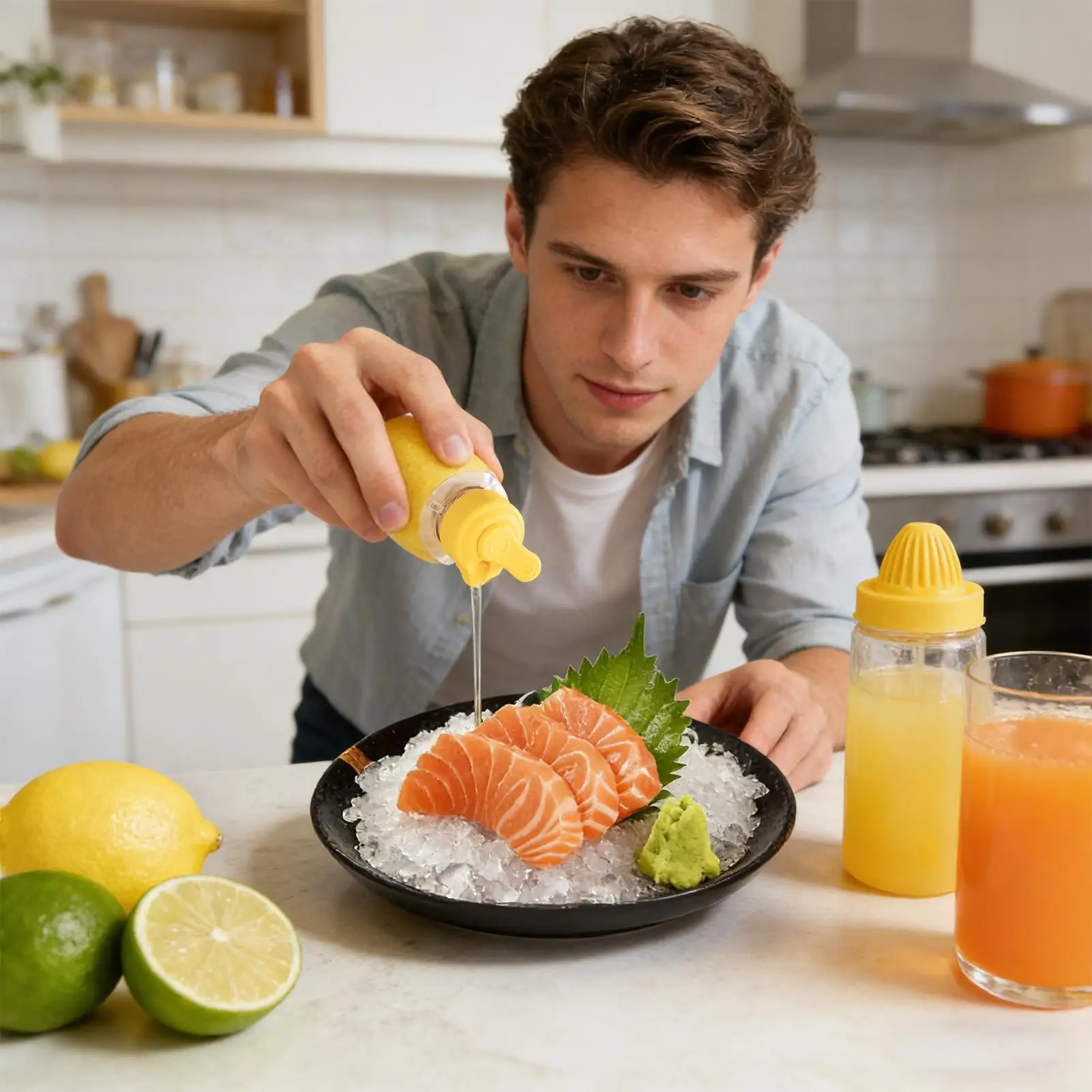 Lemon Juicer 2 Pieces Handheld Citrus Juicer Manual Lemon Squeezer For Kitchen Picnic Restaurant Bar Cafe Camping Party